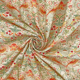 Tissu imprimé numériquement Crafty Cottons, 100 % coton, 140 cm de large, Strawberry Thief, par Crafty Cottons - Rose et gris